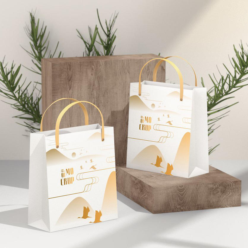 手提袋购物袋纸袋食品袋牛皮纸袋vi提案样机 (40)