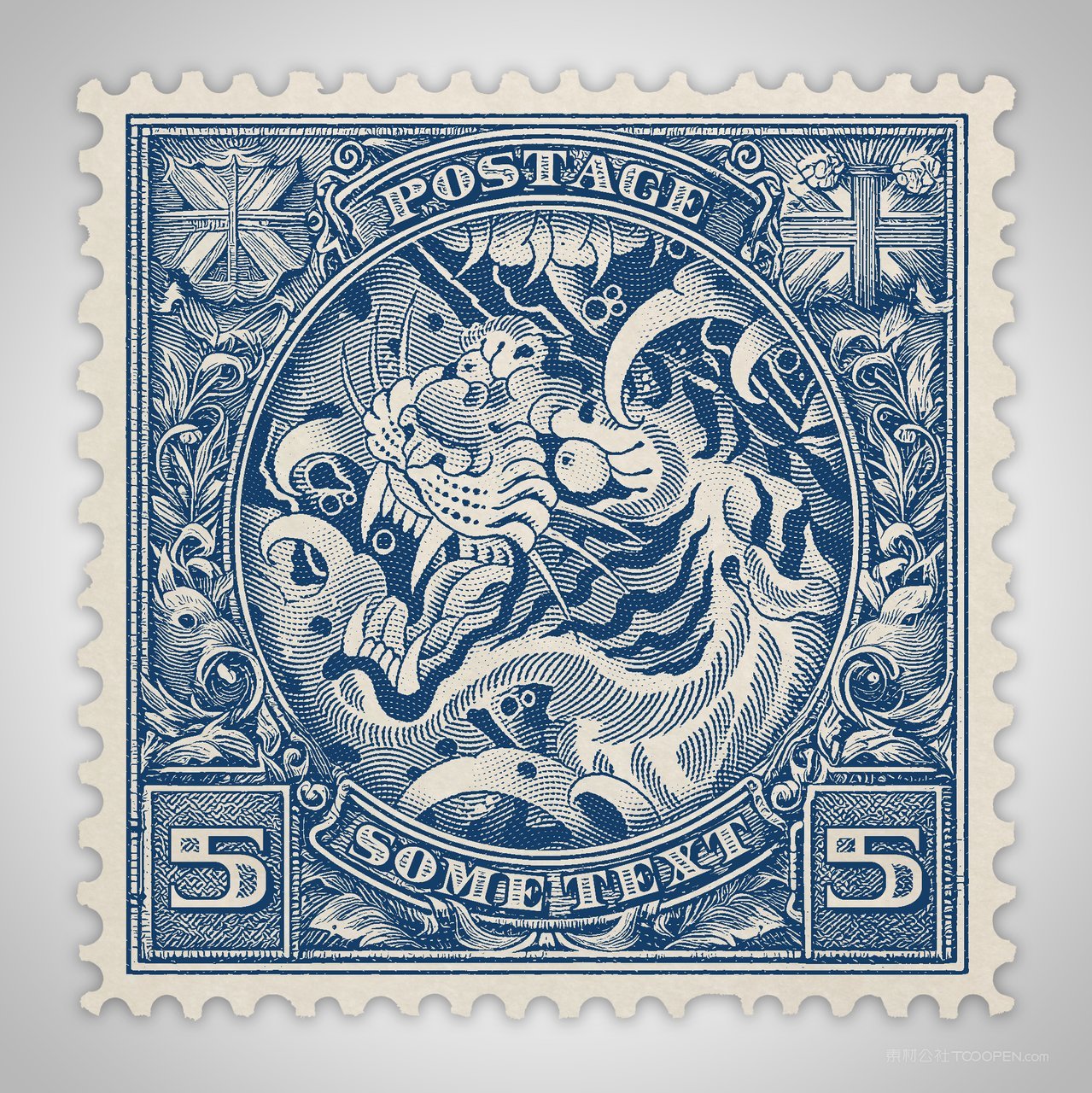 【2033期】雕刻印刷效果邮票样机 (1)