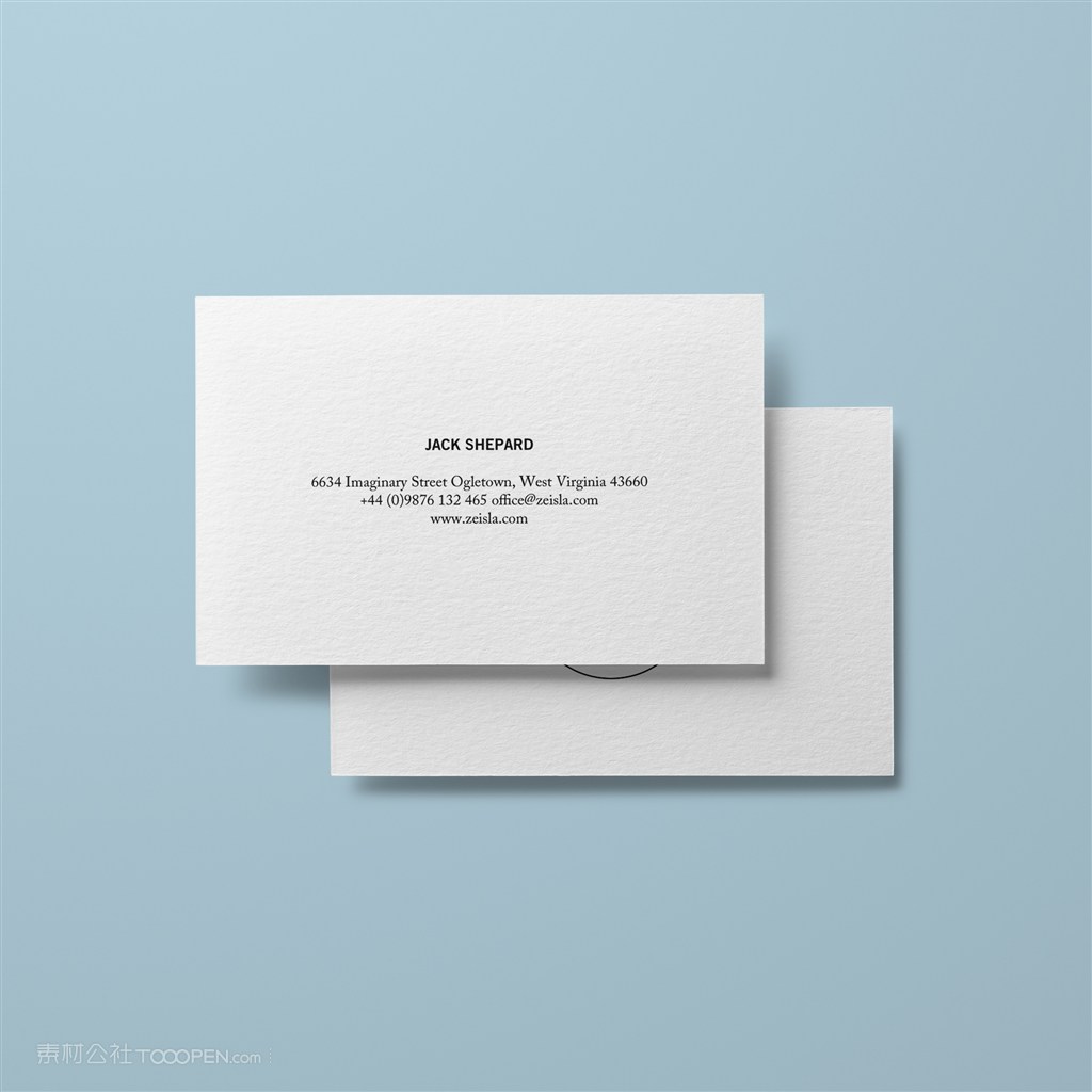 堆叠的商业名片样机