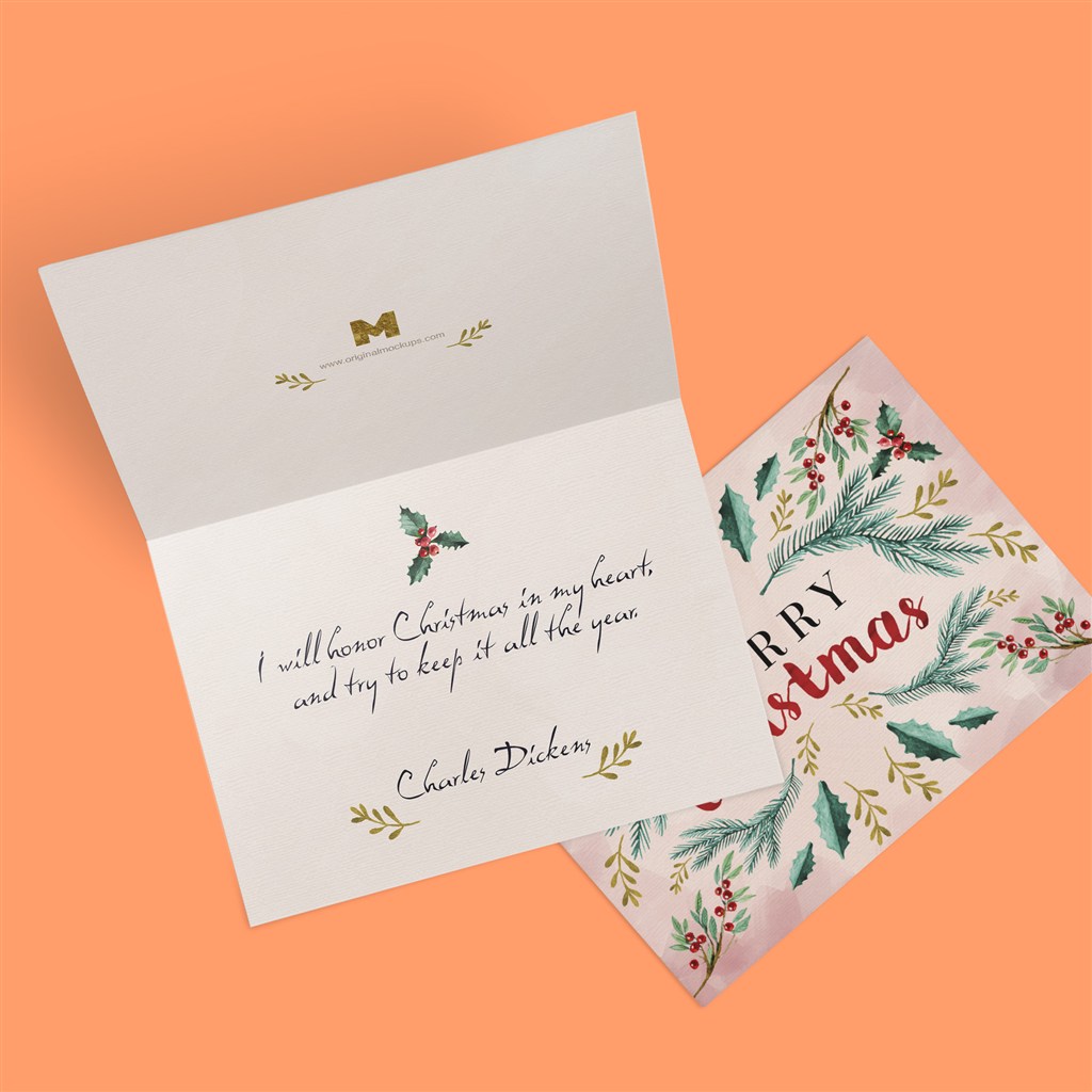 清新婚礼邀请函样机