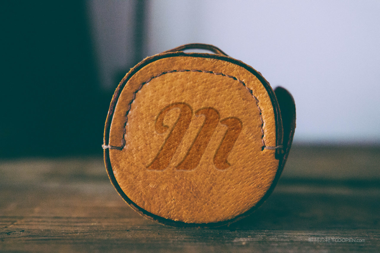 皮革材质企业通用logo标志样机 (4)