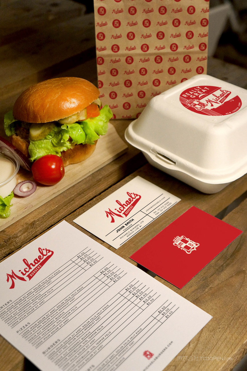 汉堡餐厅外卖餐饮样机