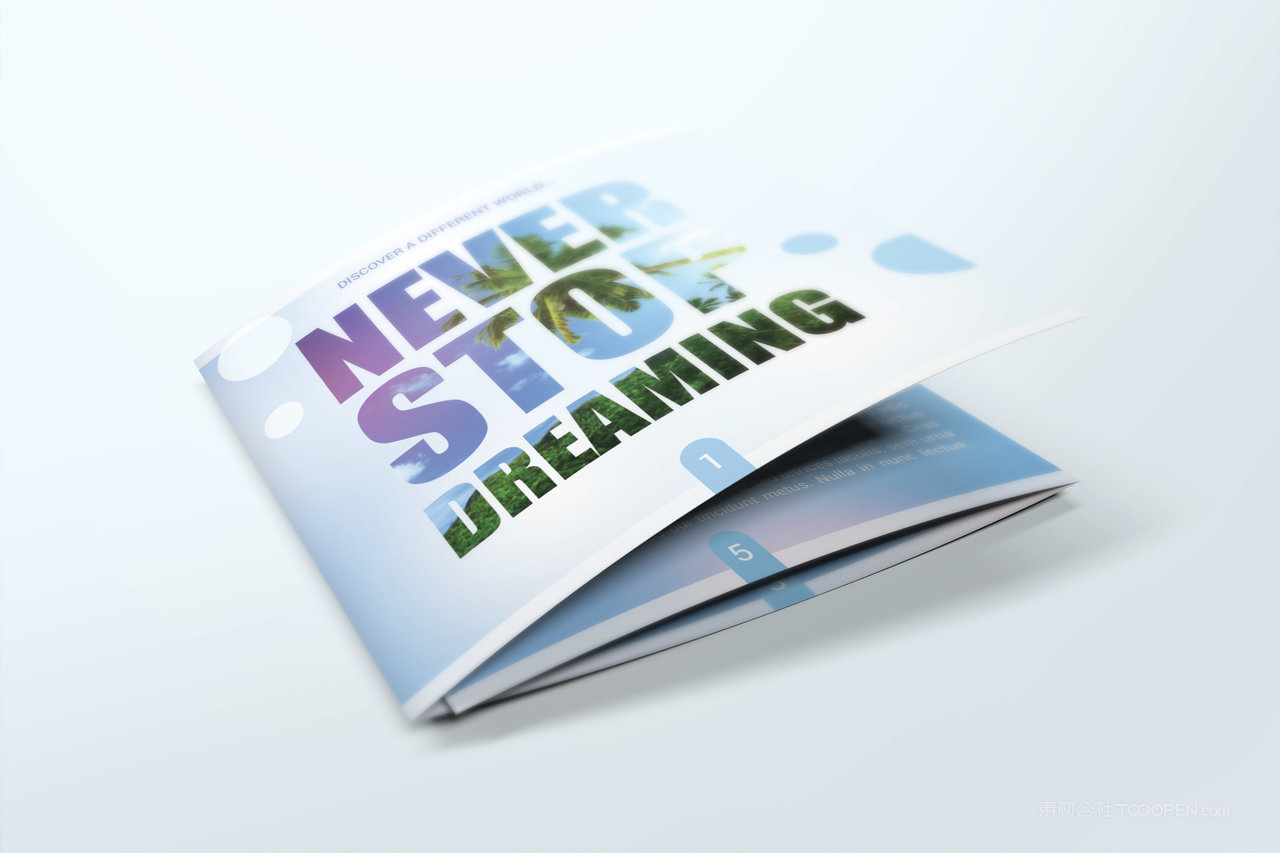 方形三折页样机