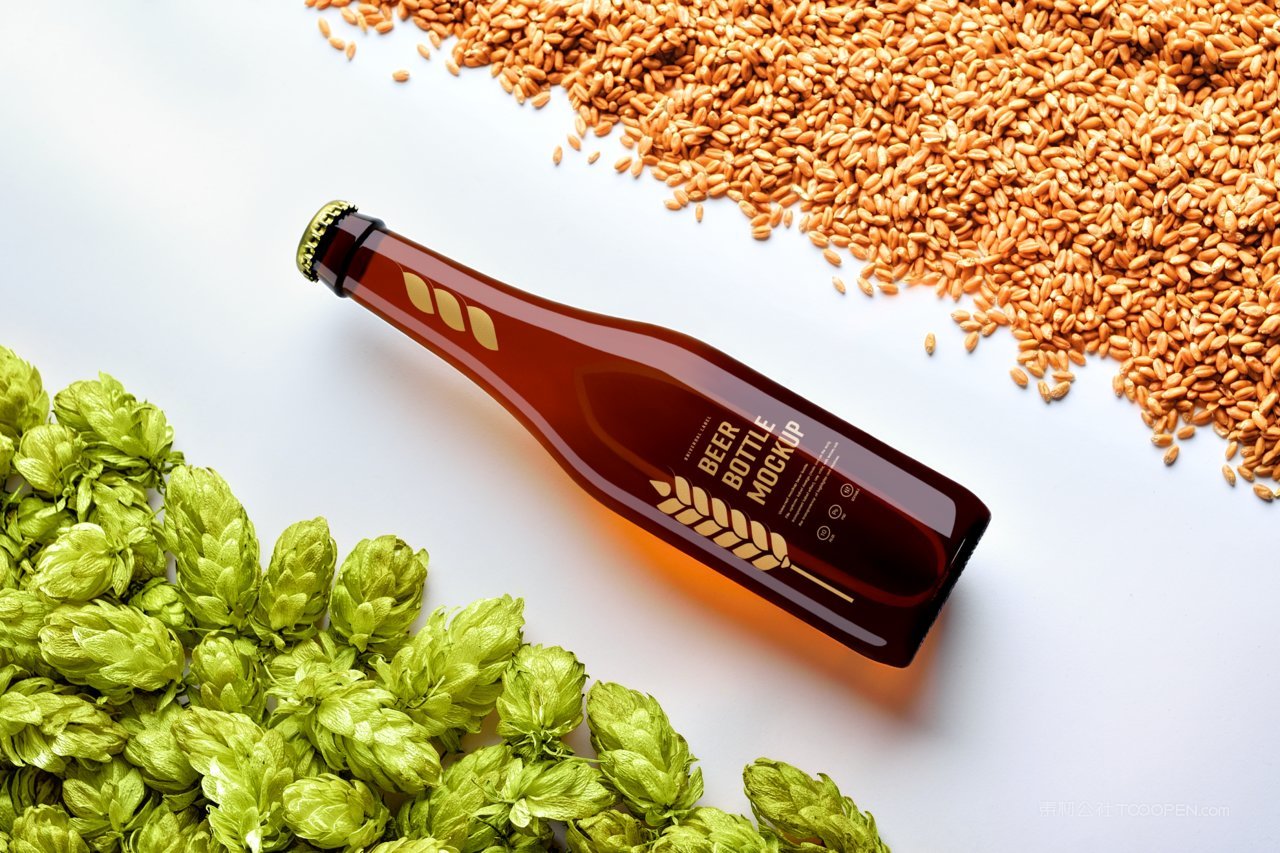 玻璃啤酒瓶样机