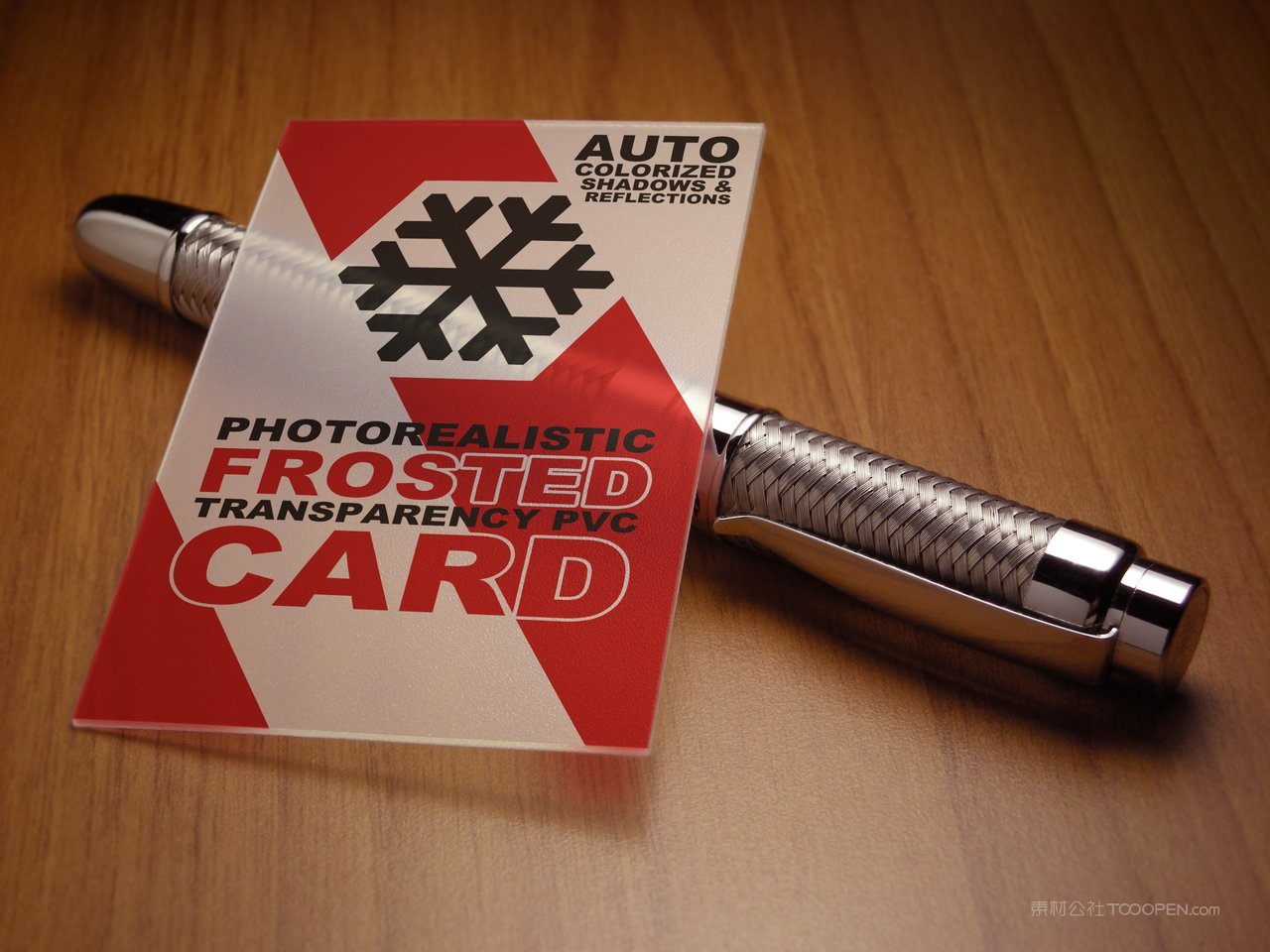 pvc透明质感名片贴图场景样机 (4)