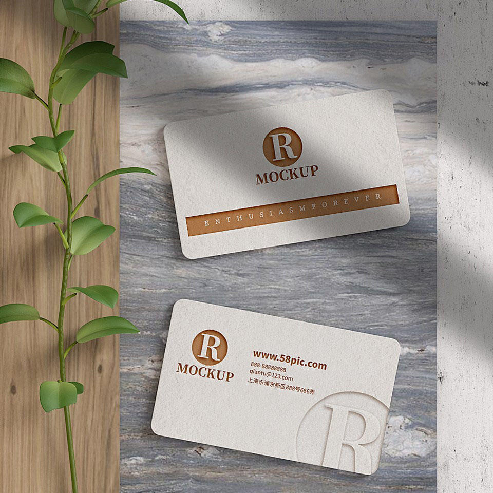 奢华高端质感背景名片VI样机PSD模板素材