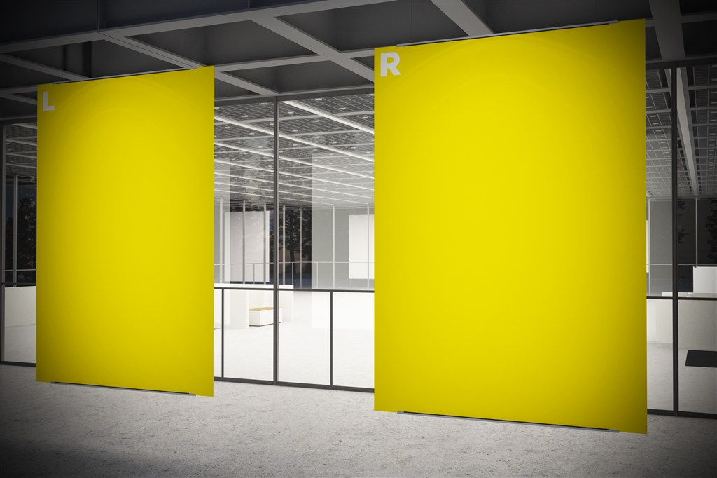 室内落地海报样机