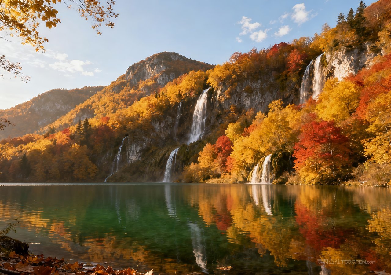 唯美群山山峰景观天空自然风景山水湖泊