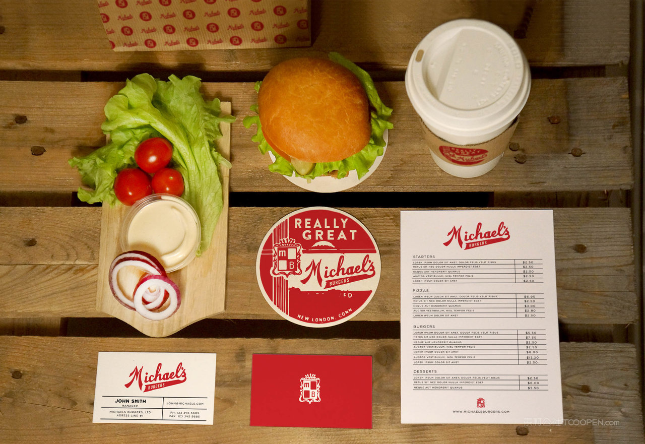 汉堡餐厅外卖餐饮样机