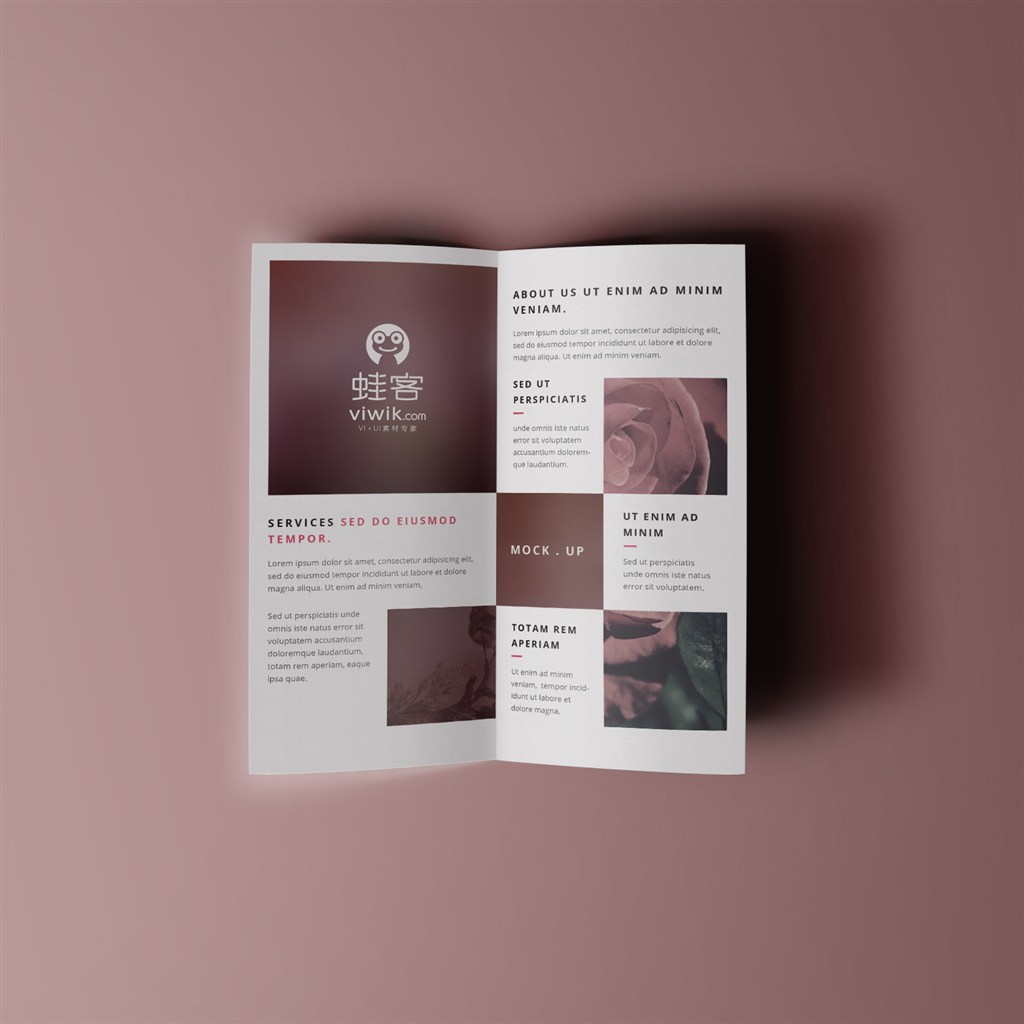 精美对折页样机