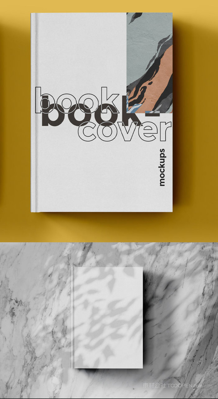 精装书空白封页照片样机 (5)