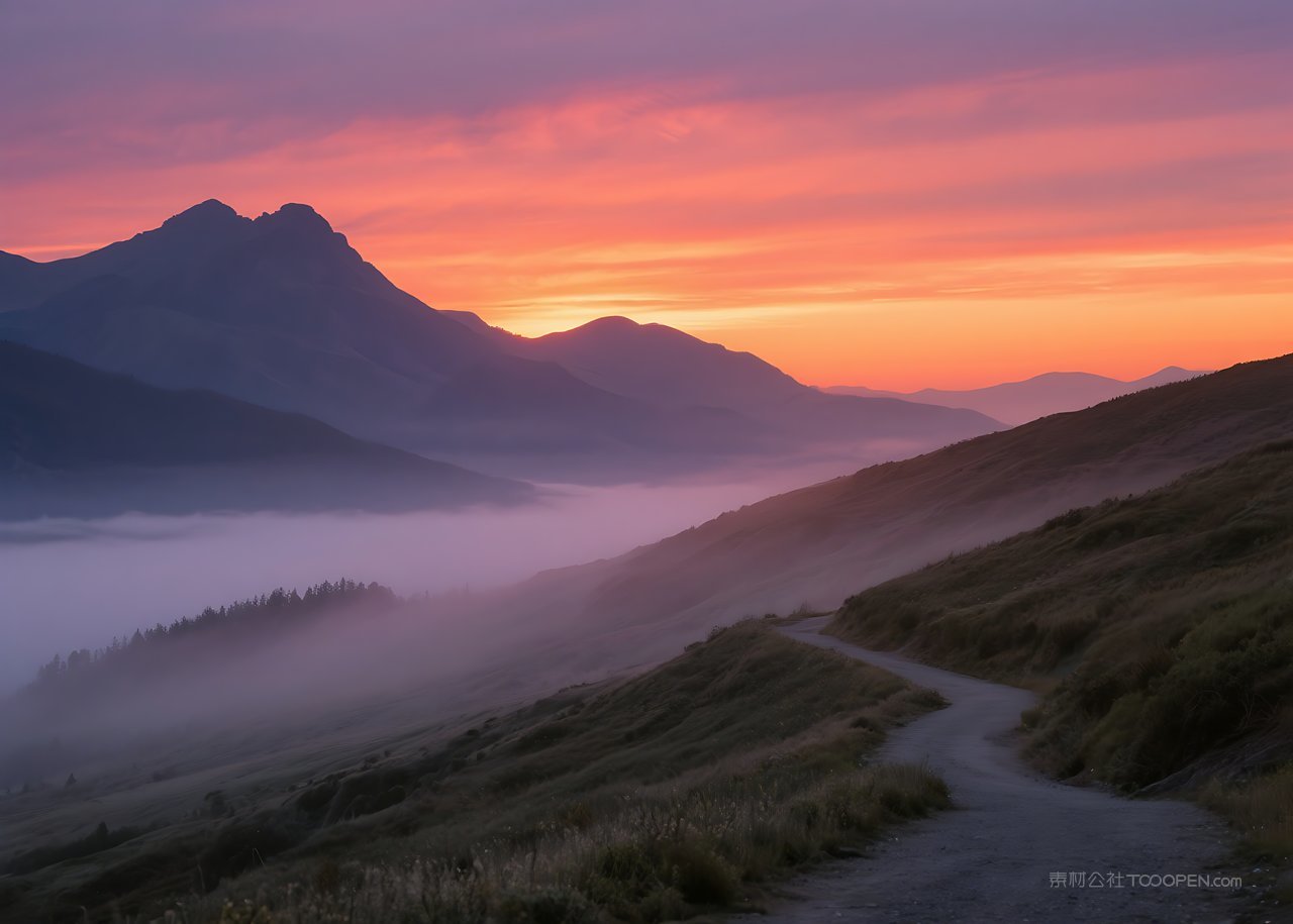 风景天空山峰唯美自然景色山水