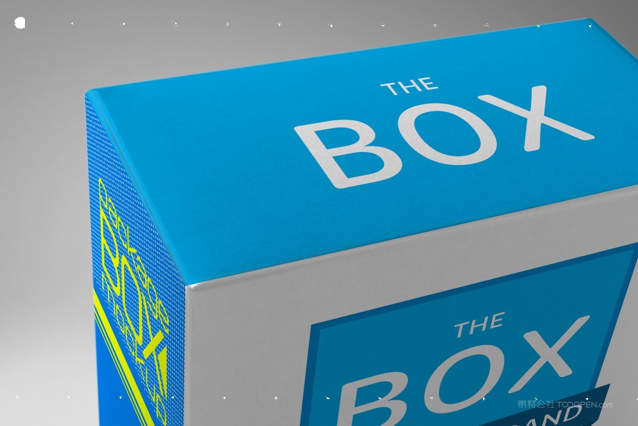 蓝色折叠盒常用的纸盒包装展示样机 (6)