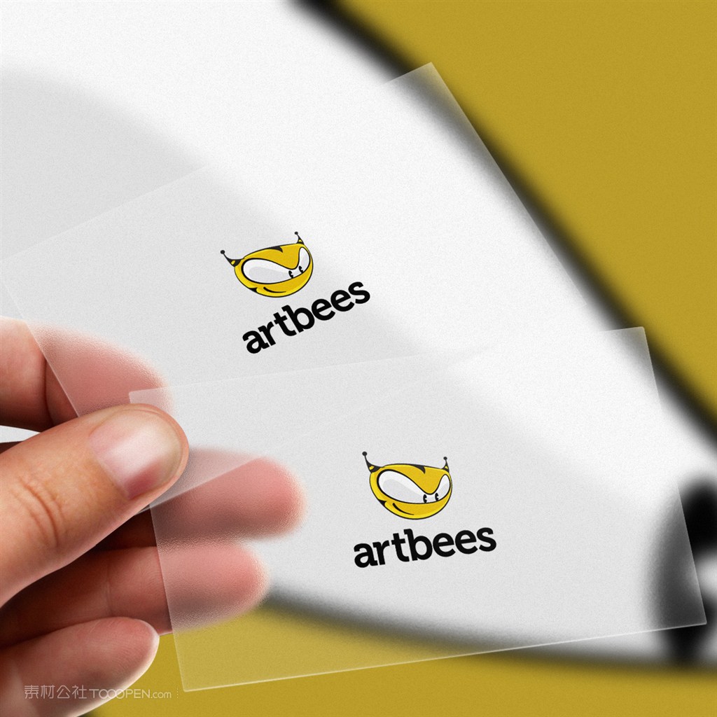 透明塑料名片样机