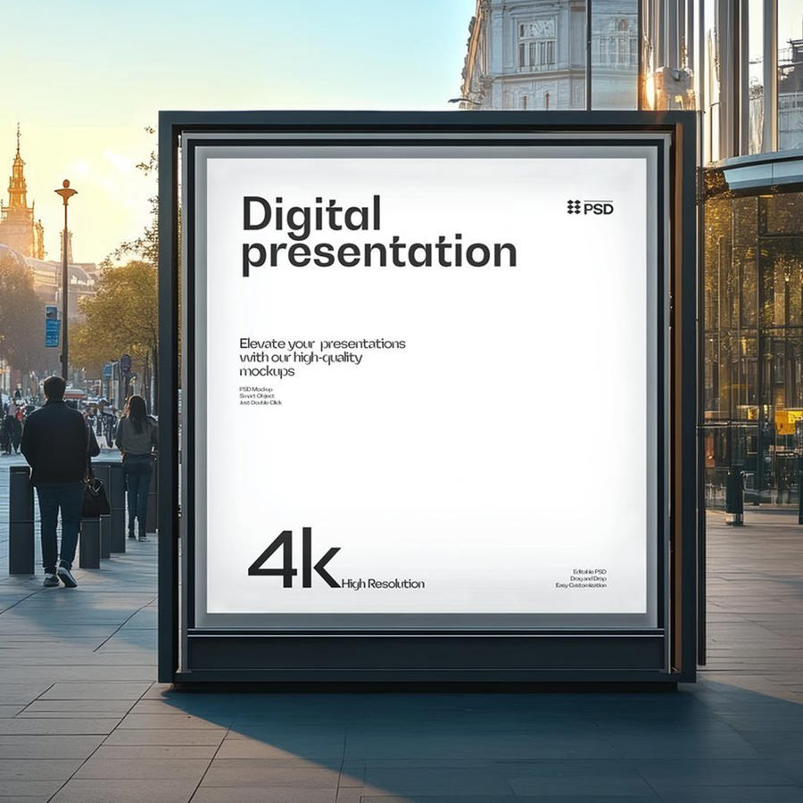 街道广告牌样机