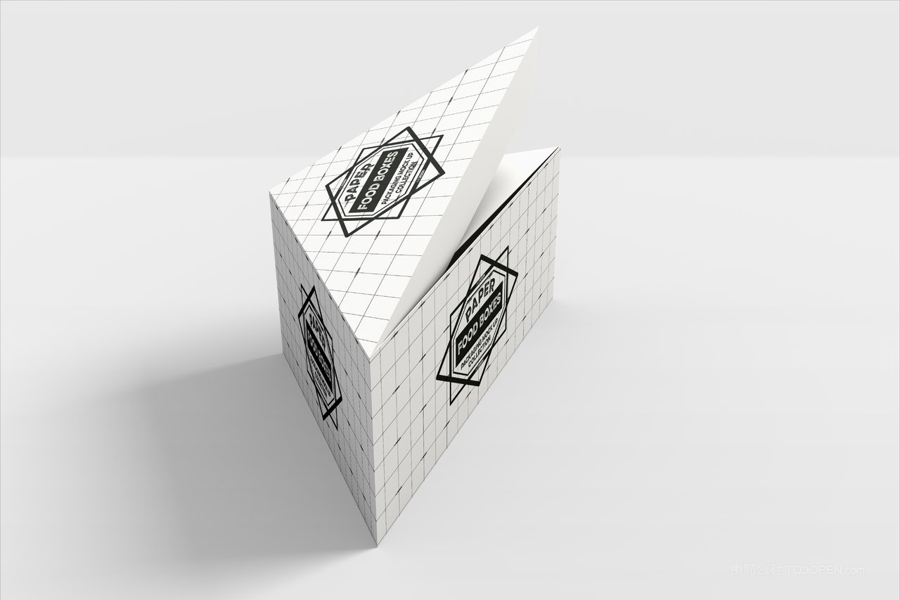 披萨纸质包装盒品牌食品纸质包装贴图样机 (11)