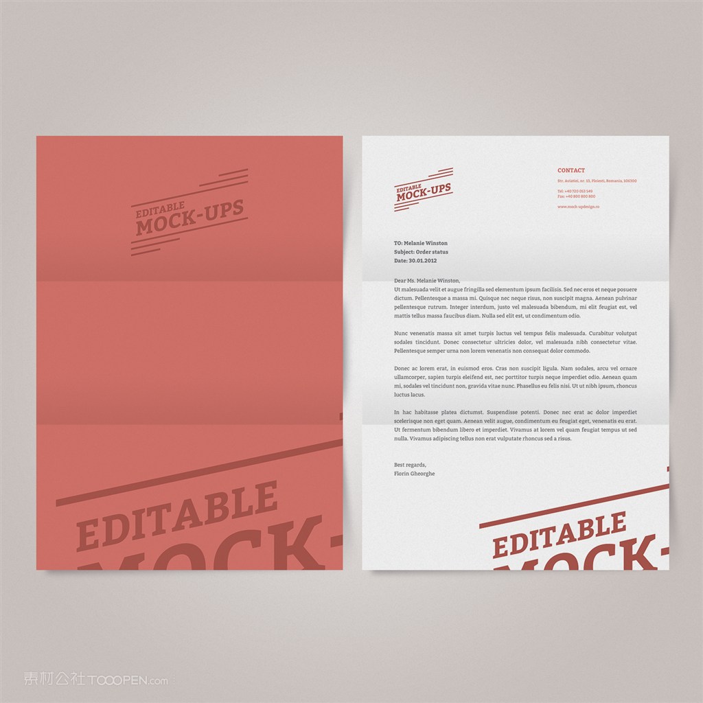 信纸宣传单样机