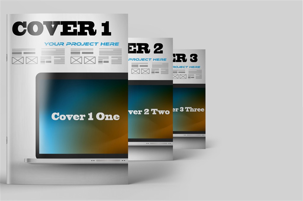 杂志宣传册画册封面样机