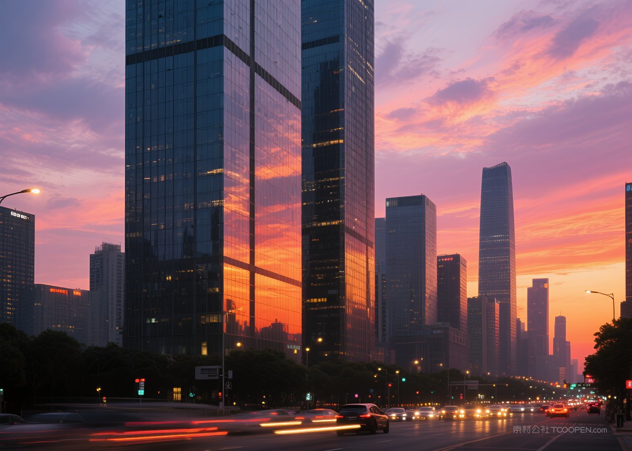 风景自然天空景观云彩唯美日落云层落日