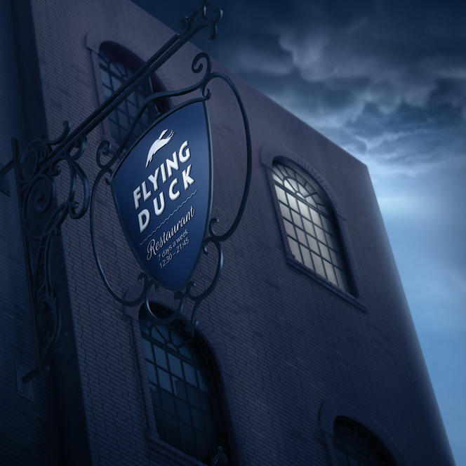 复古风格店招样机