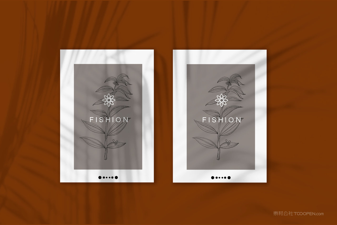 精致光影下的白色卡片海报样机