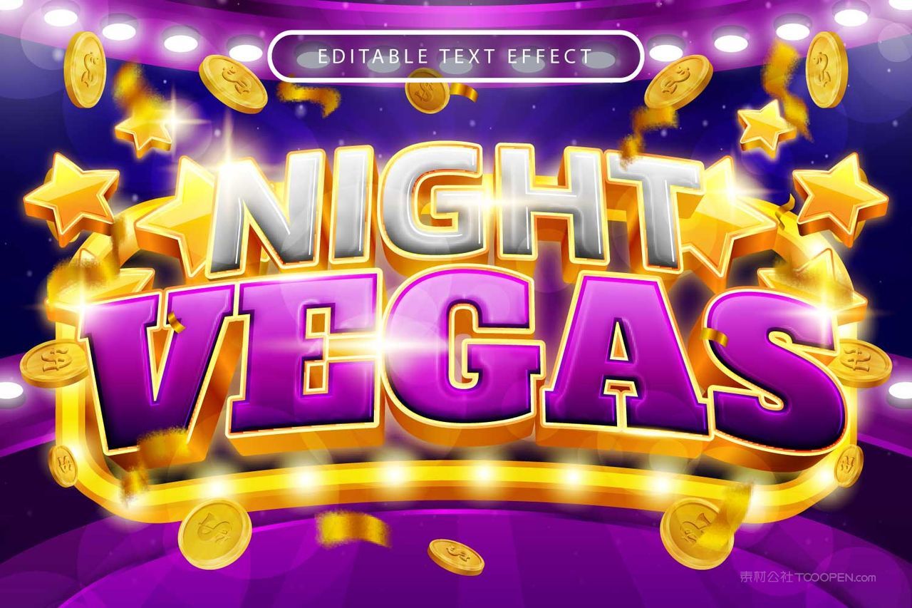 矢量卡通立体质感标题英文字母字体3d效果样机模板金币五角星