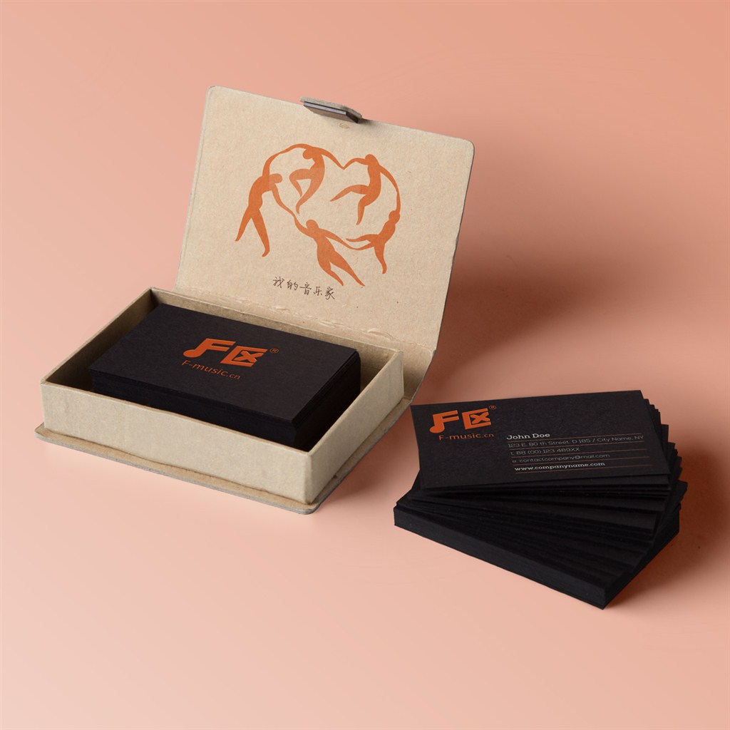 黑色调高档名片设计模板样机