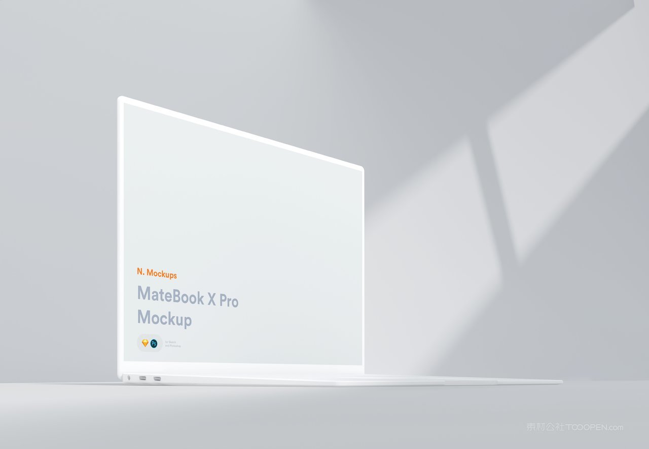 高级质感光影笔记本样机