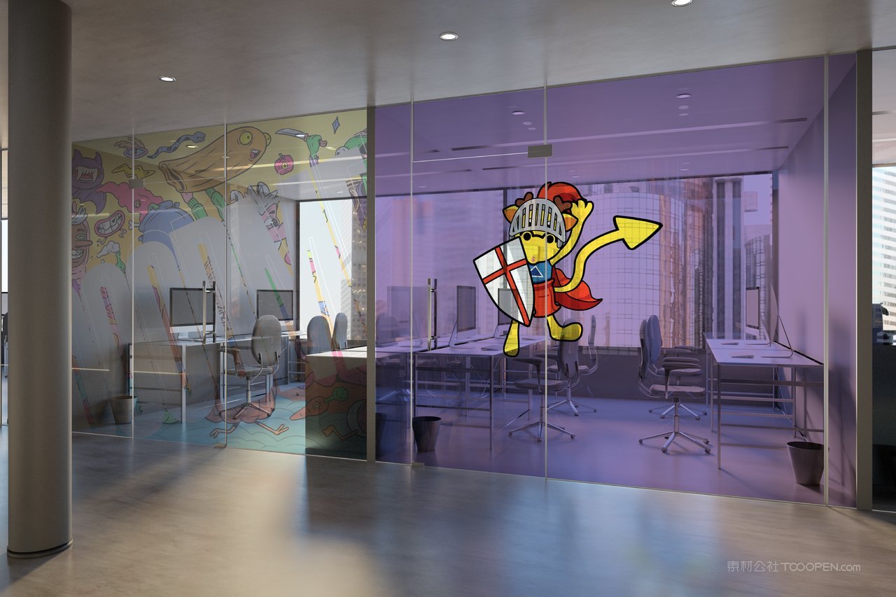 紫色潮流插画高端文旅品牌样机 (13)