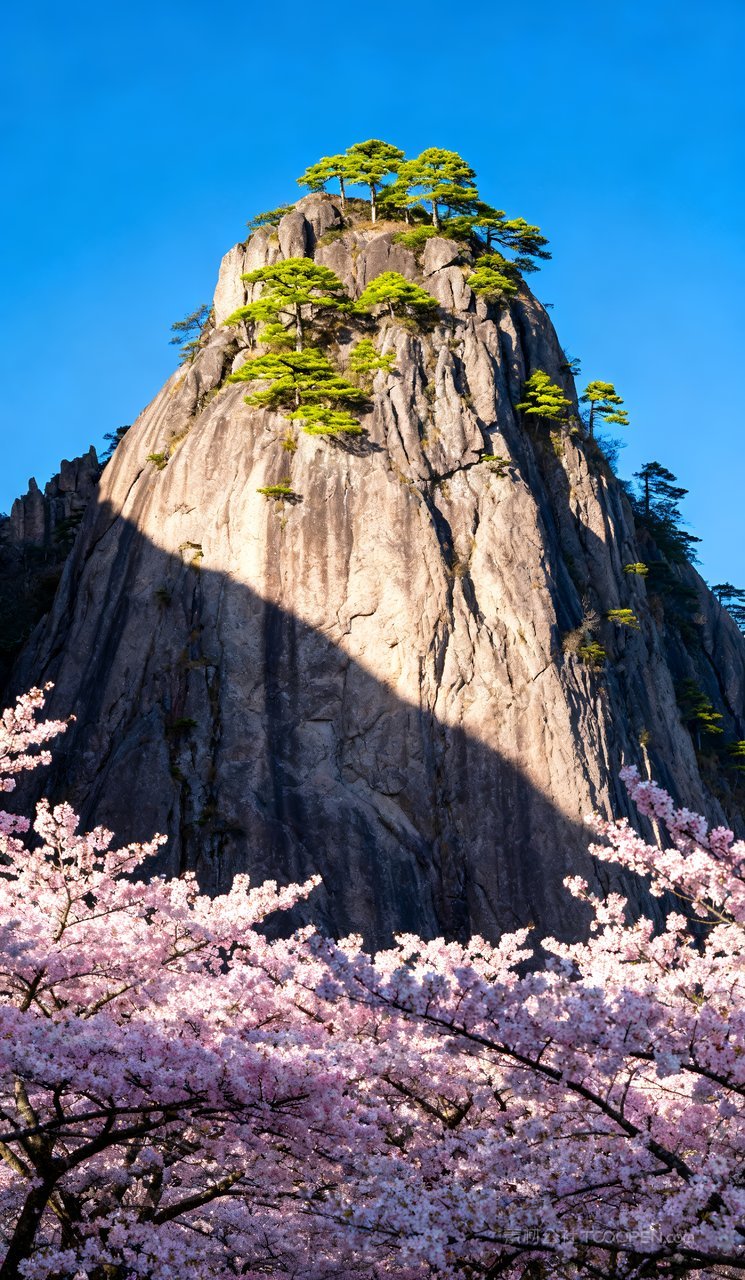 春天河流自然天空唯美风景意境山水山峰