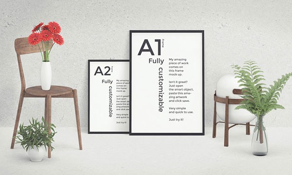 唯美海报场景样机