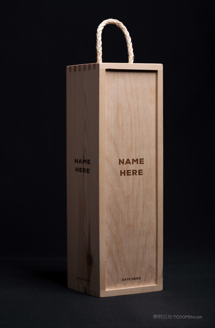 红酒香槟木箱装包装样机 (3)