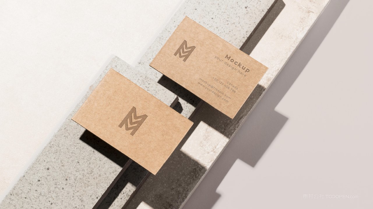 高档轻奢名片场景样机