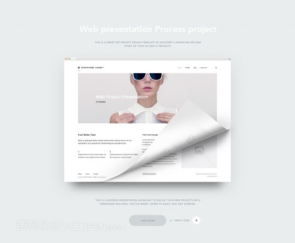 墨镜美女画册样机