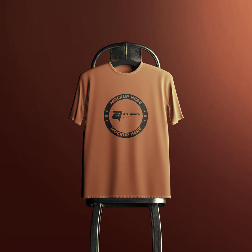 t恤服装logo样机