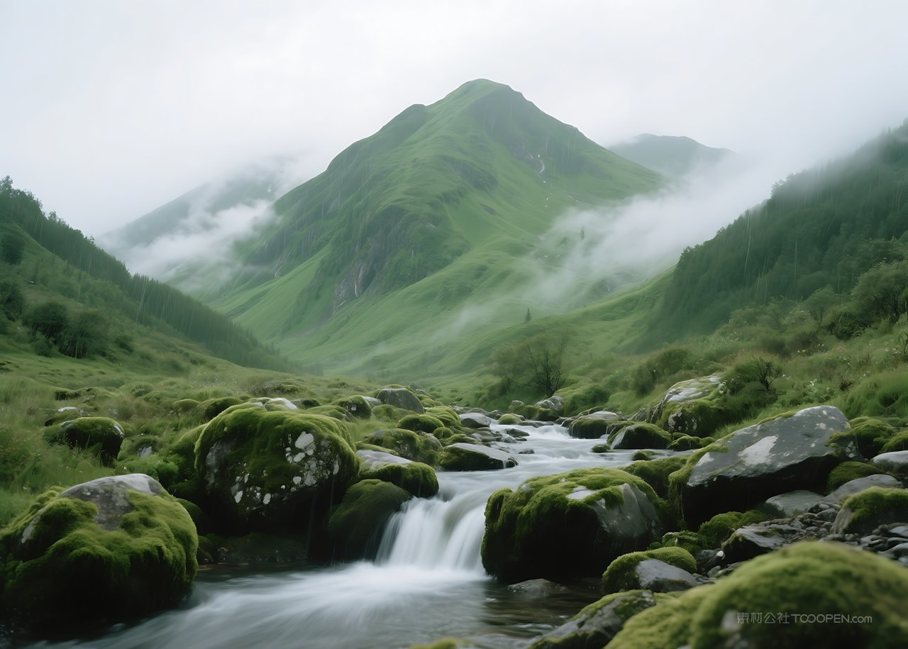 唯美自然山峰风景天空山水