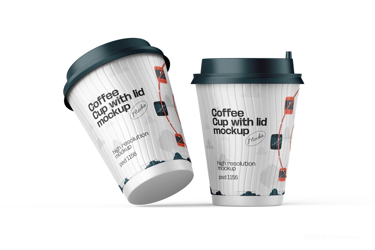 带盖咖啡杯样机