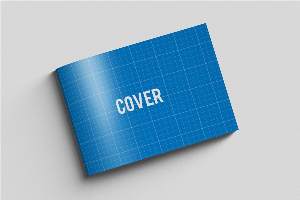 横版宣传册画册杂志封面样机