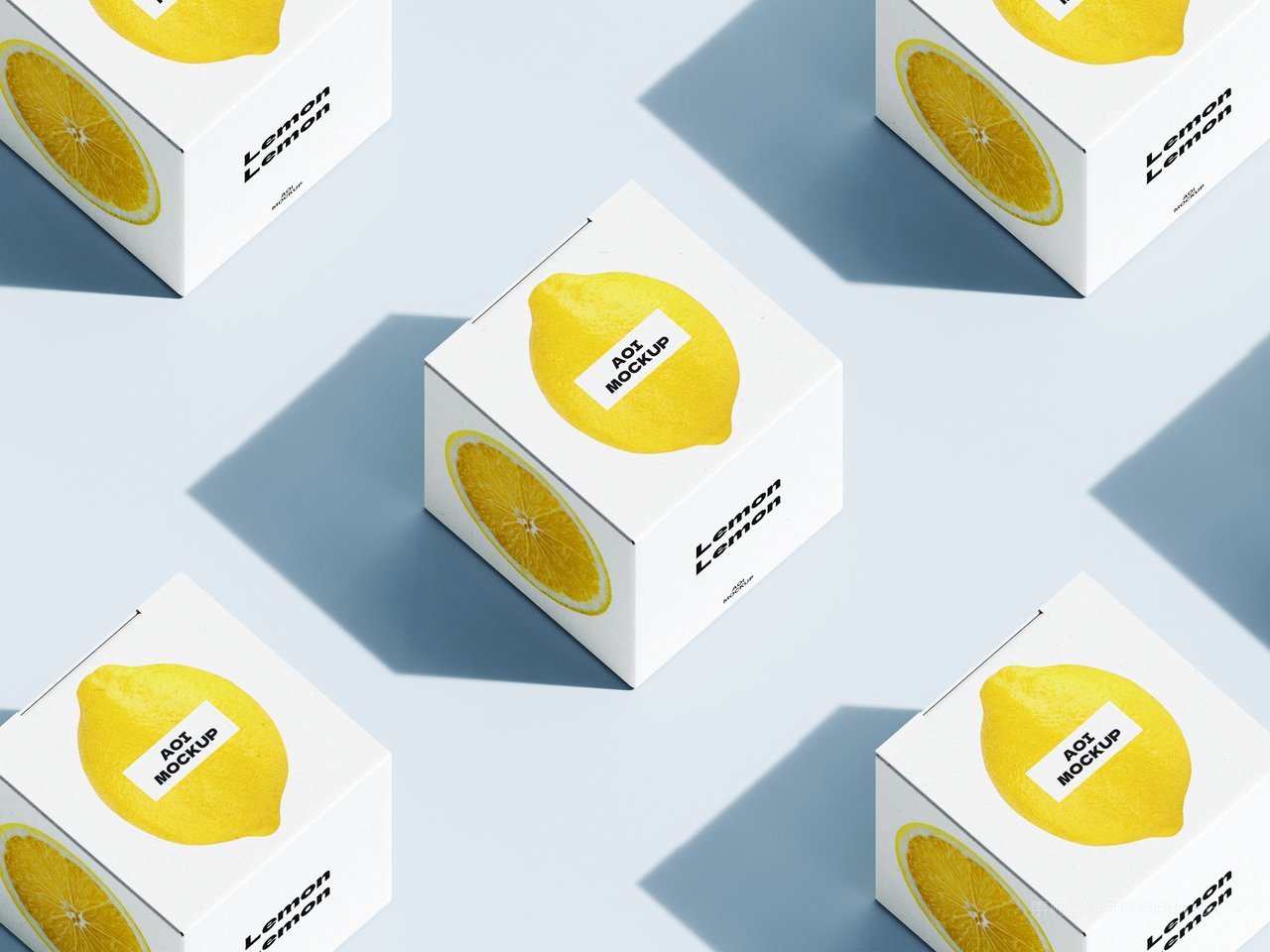 【2143期】方形等距纸盒样机 (1)