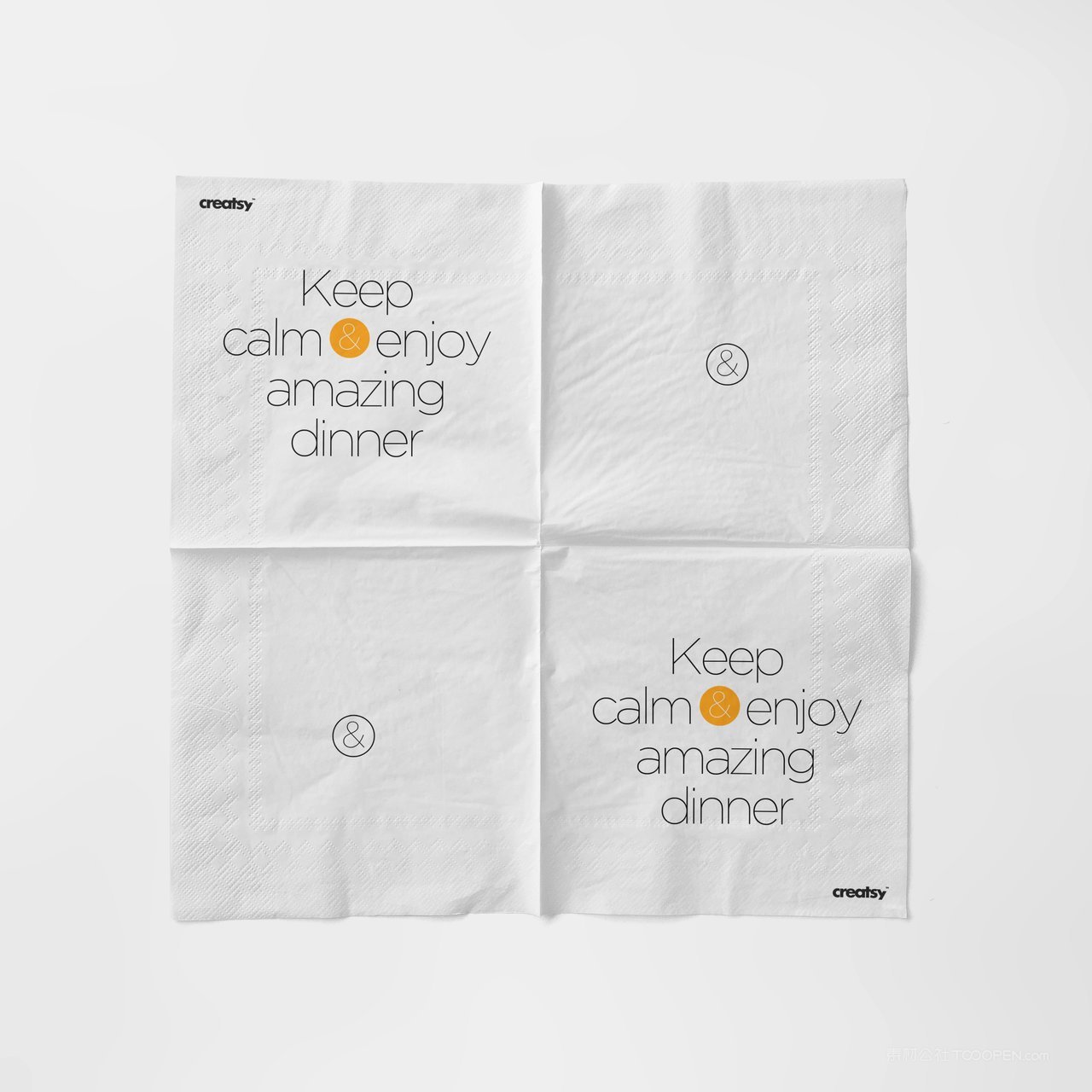 餐巾纸餐饮品牌纸巾效果图展示vi样机 (10)