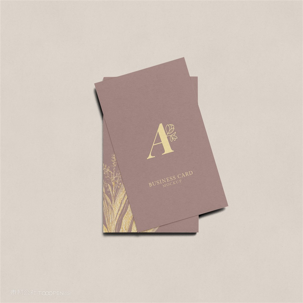 女性名片样机模板