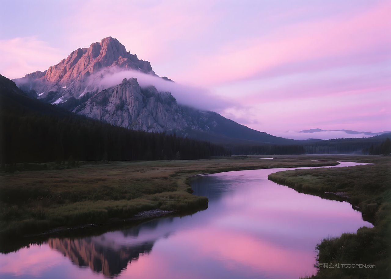 山水自然风景景观山峰天空唯美河流高清