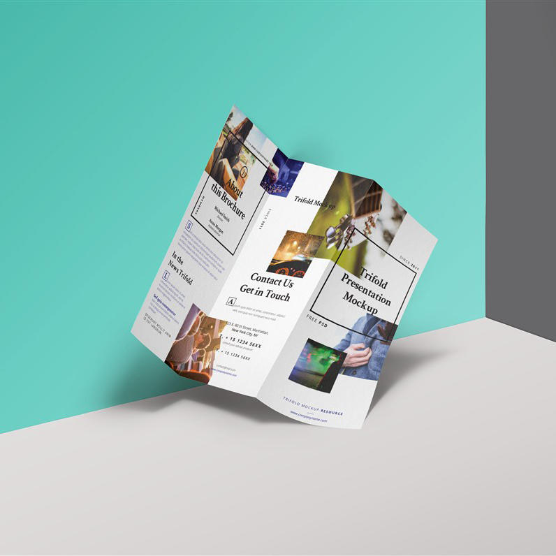 三折页海报样机