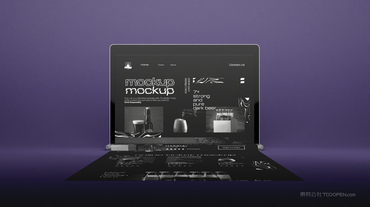 【2273期】pc端ui长界面网页电脑展示样机 (6)