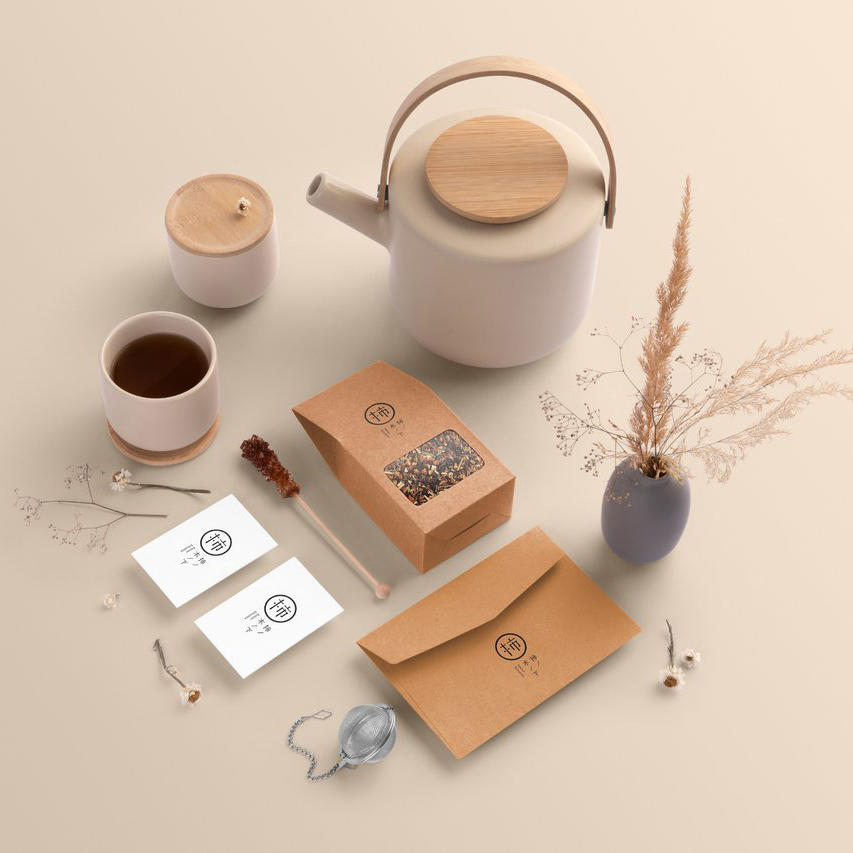 简约茶叶品牌vi形象样机 (1)