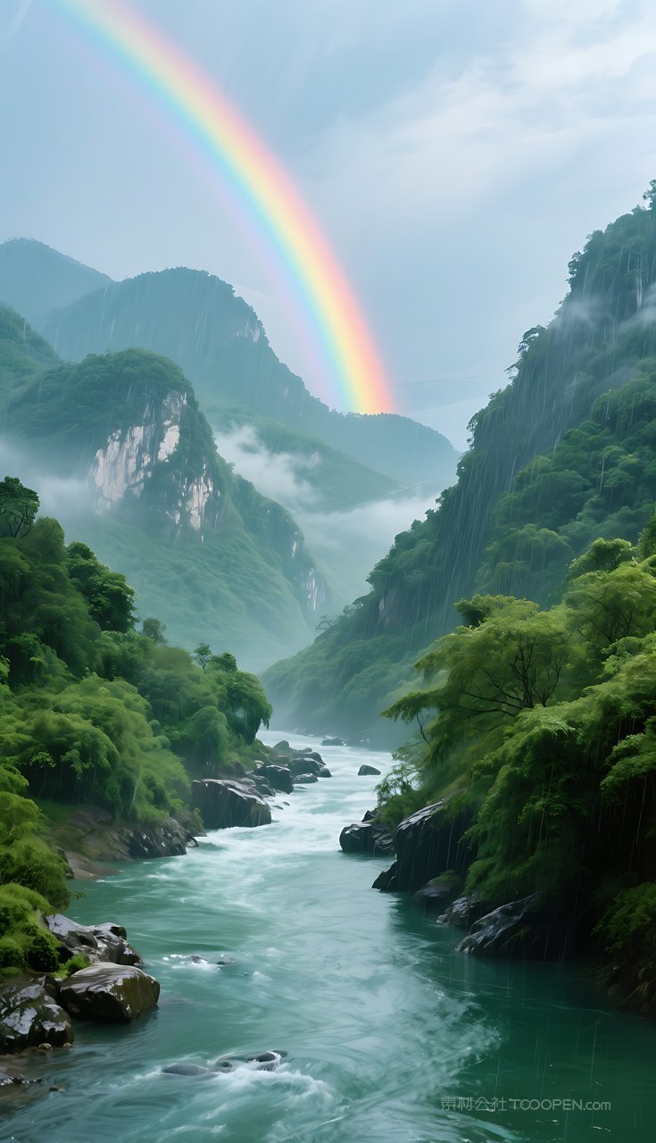 风景群山湖泊风光河流山峰唯美山水