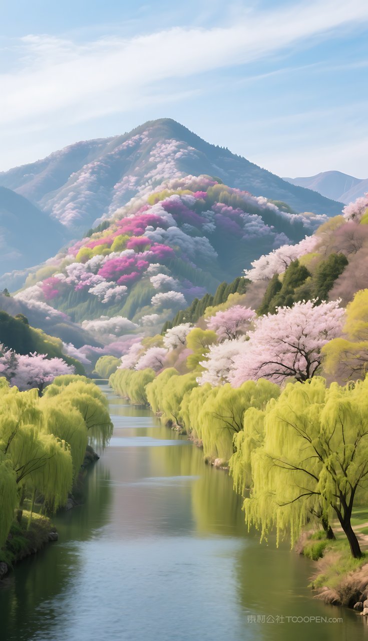 湖泊山水群山唯美河流山峰风景