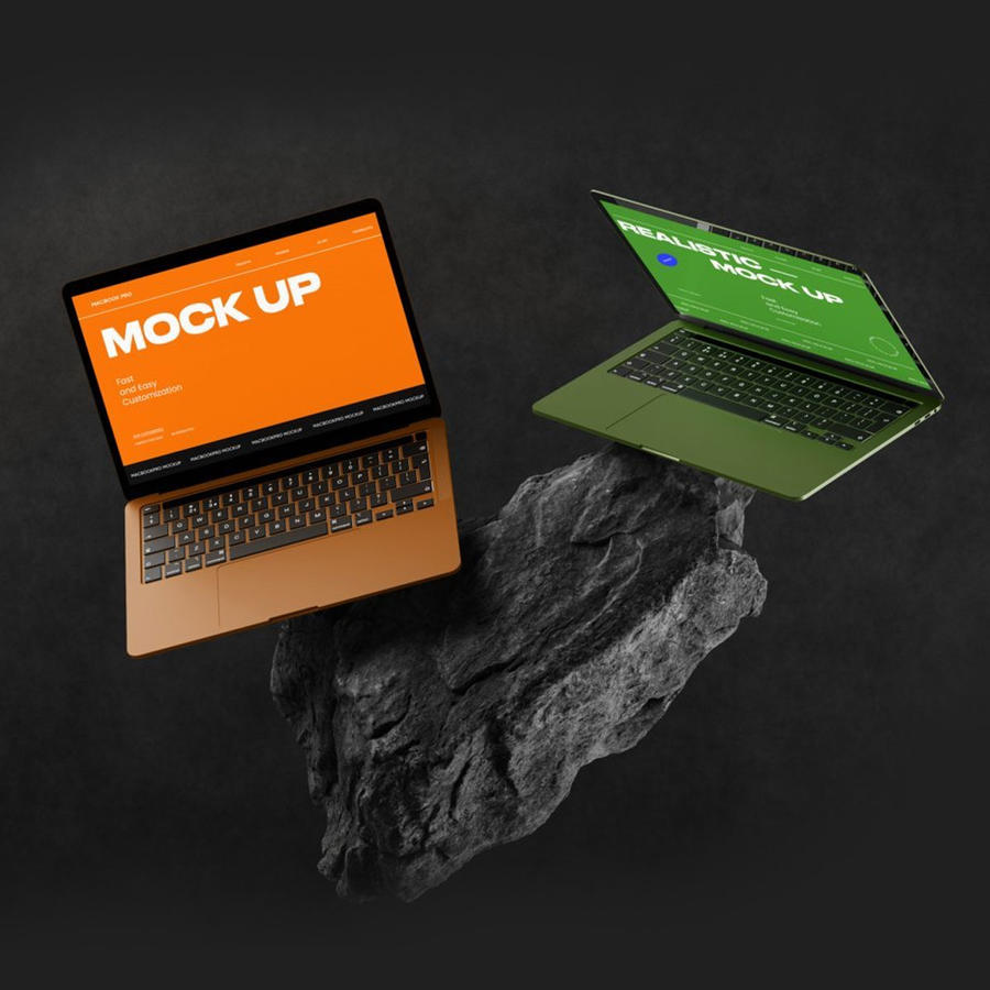 浮动双笔记本电脑样机