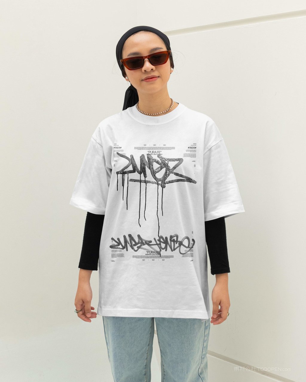 街头服装品牌vi模特卫衣t恤海报帽子海报吊牌ps贴图样机 (32)