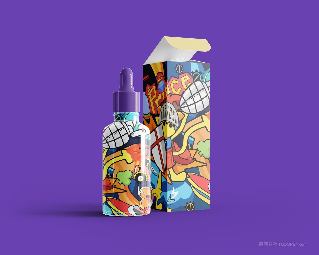 紫色潮流插画高端文旅品牌样机 (4)